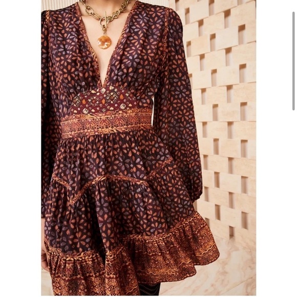 Ulla Johnson Hayana Silk Mini Dress in Agate NWT - Picture 1 of 8